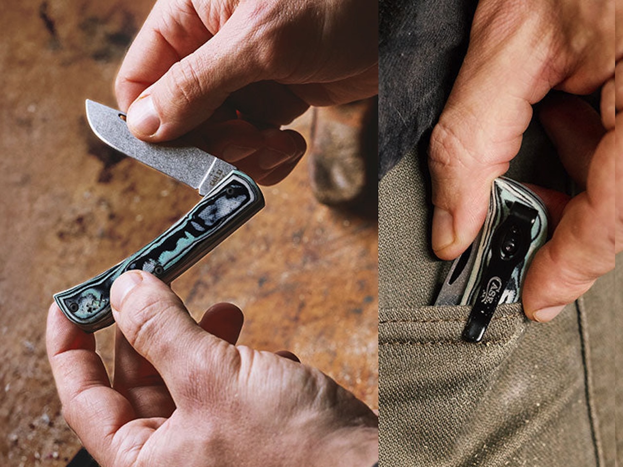 Case Crossroads Smooth Seafoam Green Burl G-10 XR Sod Buster Jr Knife Pricing